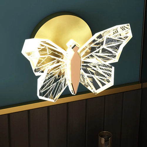 applique murale led papillon éclairage intérieur décoration moderne - vue 3 sur 9