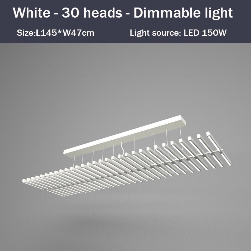 Lustre design LED en baguette lumineuse Bilbao - vue 13 sur 15