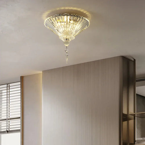 plafonnier en cristal éclairage intérieur décoratif luxe - vue 4 sur 6