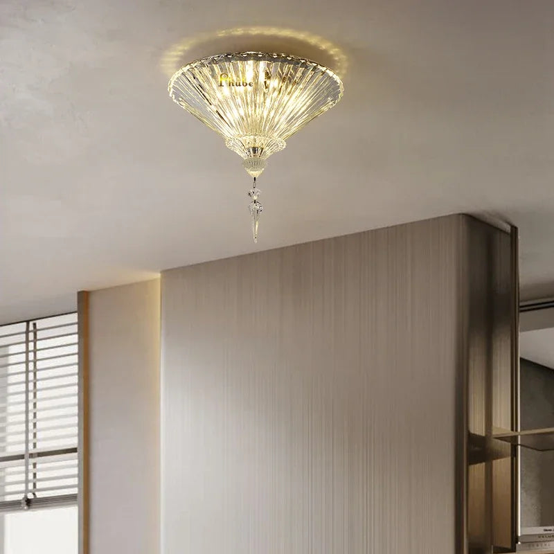 plafonnier en cristal éclairage intérieur décoratif luxe - vue 3 sur 6