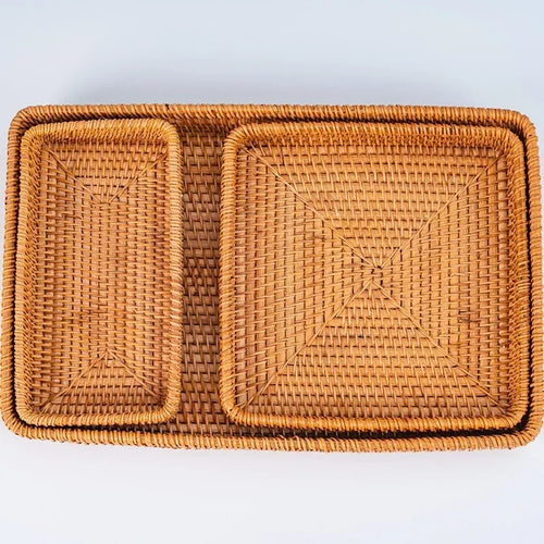 panier en rotin tissé pour rangement et décoration artisanale - vue 6 sur 9