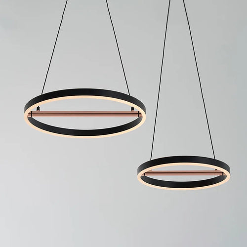 suspension rétro en fer avec bande led pour éclairage intérieur - vue 3 sur 7