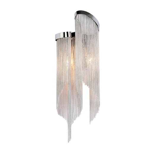 applique murale moderne élégante avec chaînes en aluminium pour décoration intérieure - vue 3 sur 5