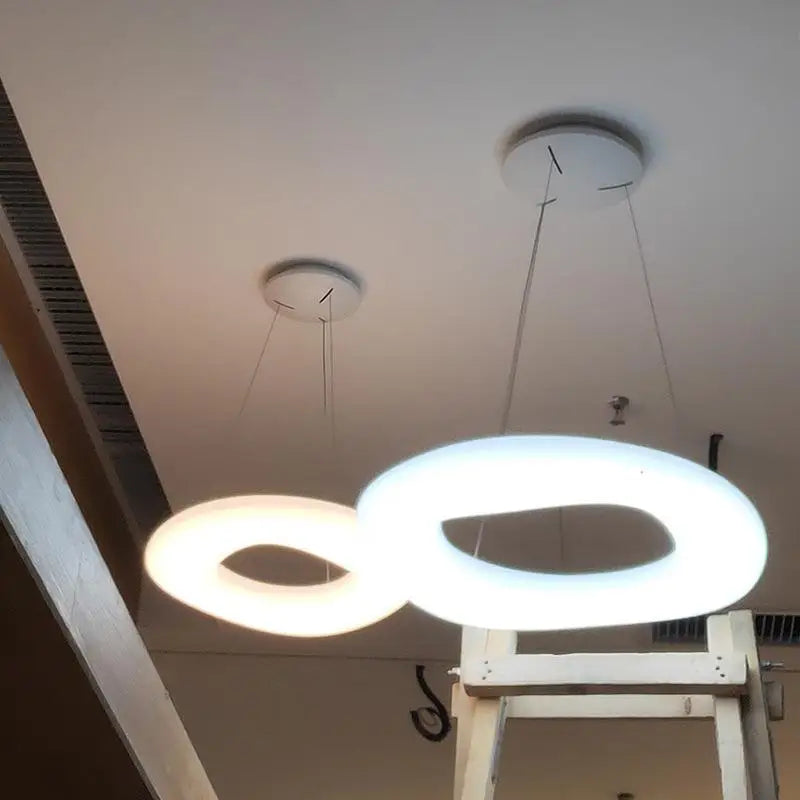 lustre moderne nordique nuage led décoration suspendue - vue 4 sur 30