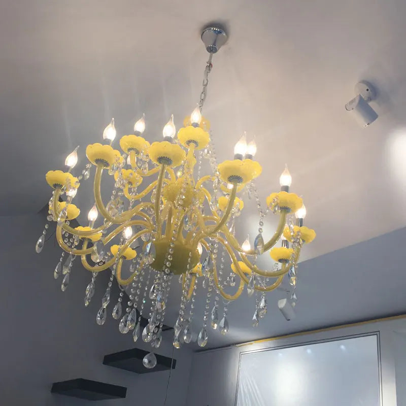 lustre en cristal fantaisie pour mariage moderne élégant - vue 2 sur 13