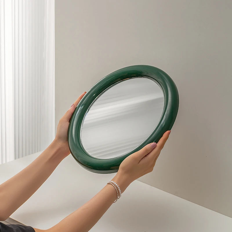 miroir de maquillage rond nordique simple et élégant - vue 6 sur 11