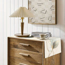 Chemin de table motifs feuilles abstraits style botanique