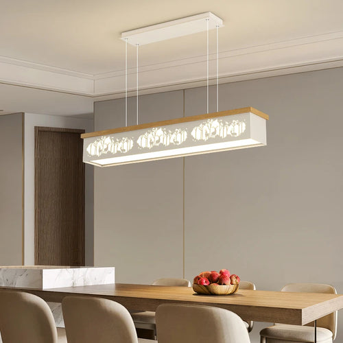 lustre led minimaliste rondin moderne romantique pour restaurant - vue 2 sur 12