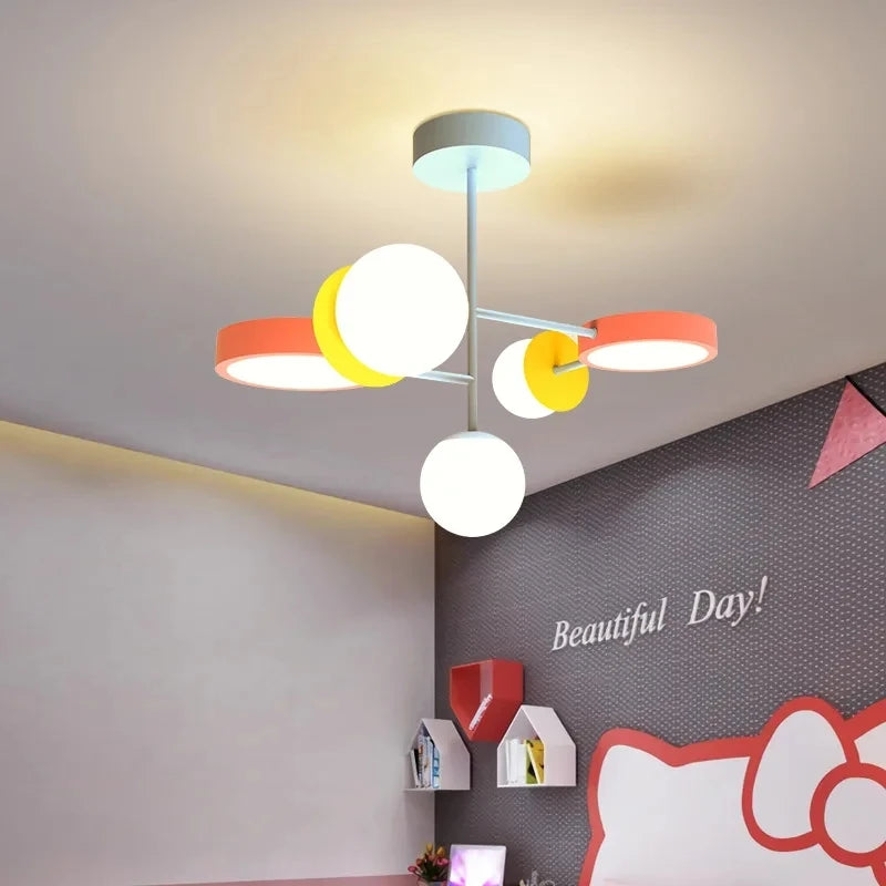 plafonnier happy planet led pour chambre d'enfant créatif et ludique - vue 5 sur 10