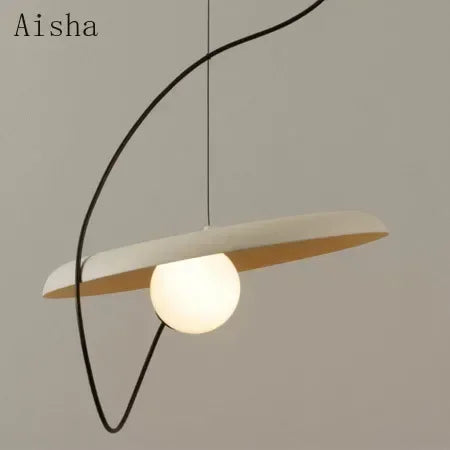 suspension design nordique en fer forgé luminaire décoratif créatif - vue 5 sur 9