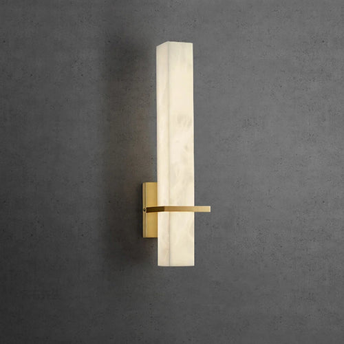 applique murale led en marbre et cuivre doré luxueuse - vue 2 sur 7