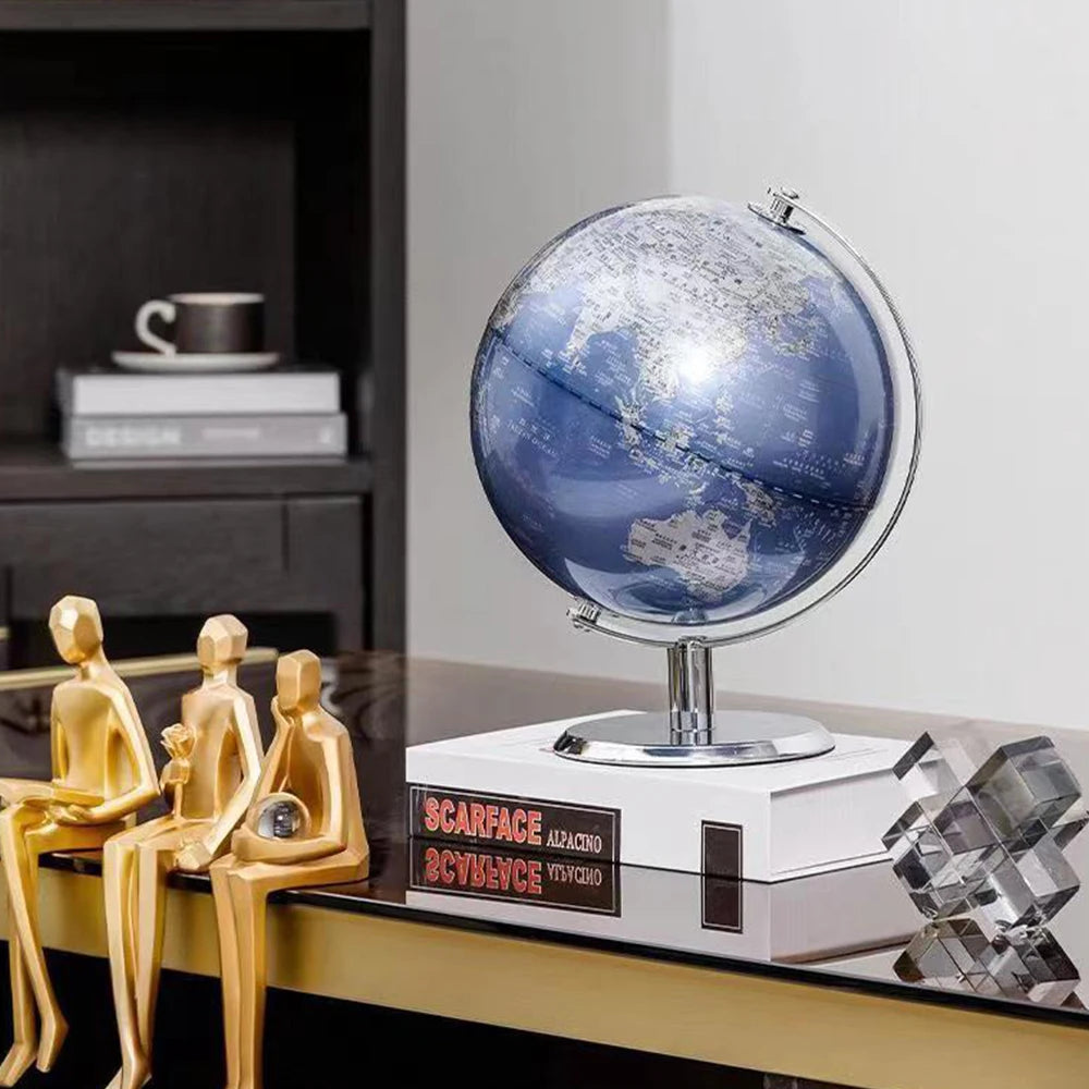 globe rotatif en métal style européen ornement créatif de luxe - vue 1 sur 8