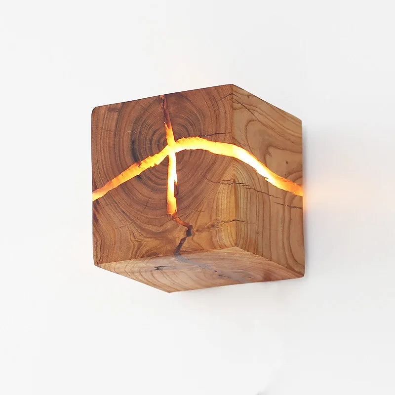 applique murale en bois massif au design nordique créatif - vue 1 sur 7