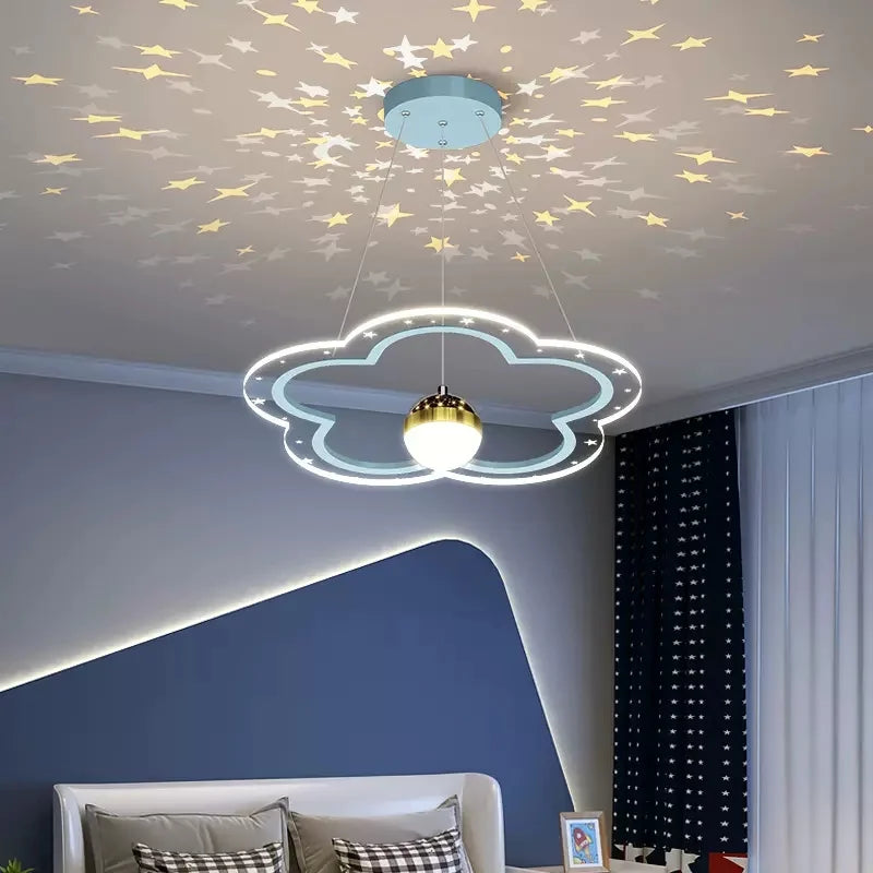 lustre moderne en forme d'étoile pour chambre d'enfant décorative - vue 4 sur 18