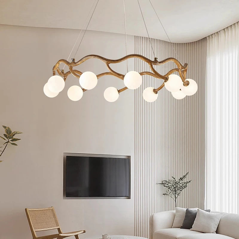 Lustre design led branches d'arbre dois design moderne décoratif d'intérieur - vue 3 sur 13