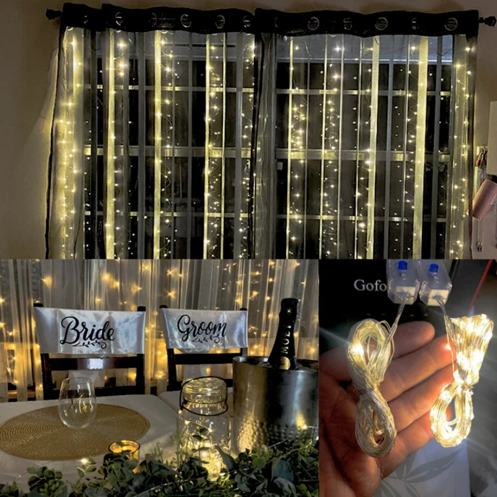 guirlande lumineuse led usb étanche pour décorations de fête - vue 6 sur 14