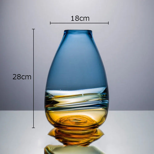 vase en verre dégradé pour décoration florale hydroponique - vue 9 sur 9