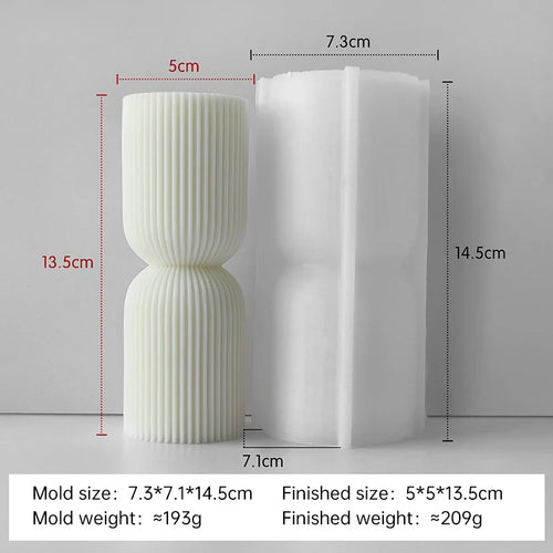 moule silicone bougie aromatique cylindrique pour résine et plâtre - vue 16 sur 20