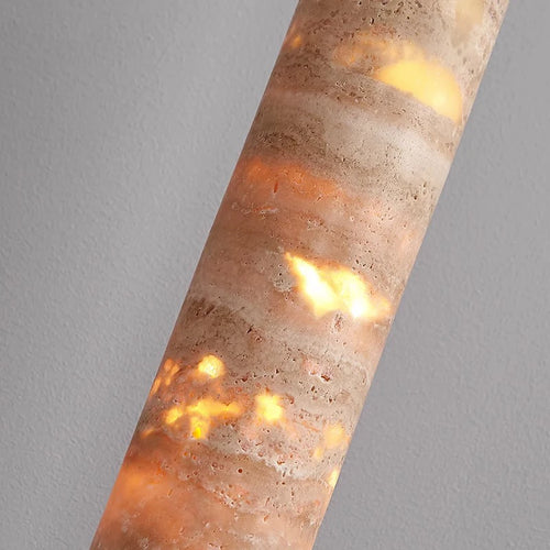 Suspension cylindrique LED en style marbre design - vue 3 sur 7