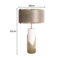 Italy Design High Quality  Table Lamp Led Desk Light with Marble Foot Fabric Shade