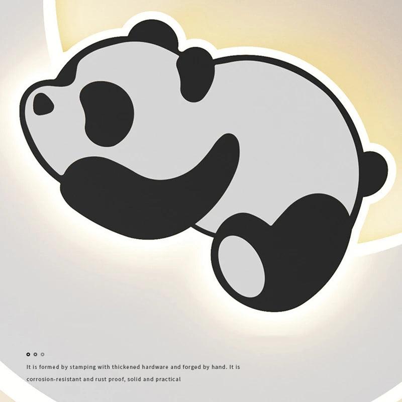 applique murale créative panda astronaute pour chambre d'enfants - vue 6 sur 8
