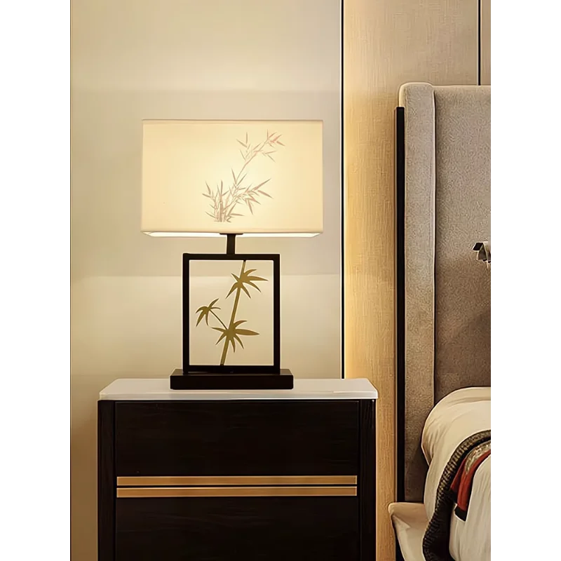 lampe de table rétro chinoise pour décoration intérieure créative et chaleureuse - vue 4 sur 7