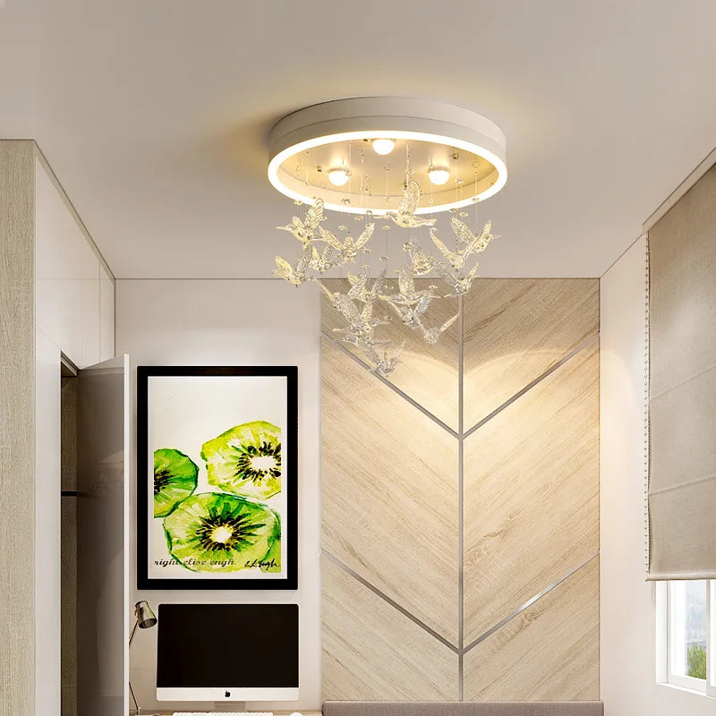 lustre led en cristal créatif chaud et romantique moderne - vue 5 sur 8