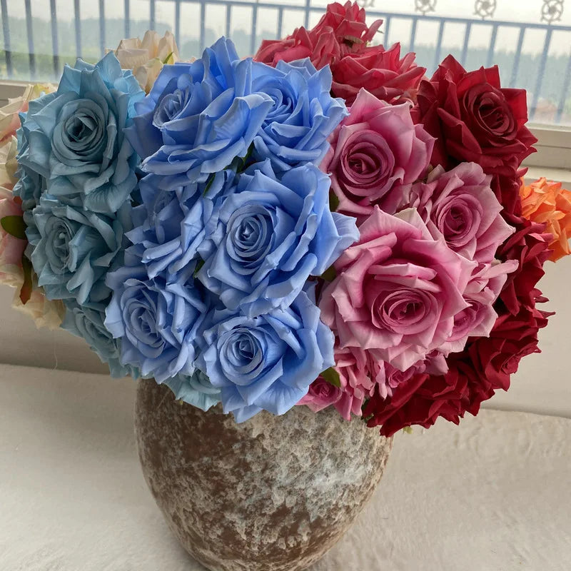 rose artificielle en soie pour décoration et photographie de mariage - vue 3 sur 22