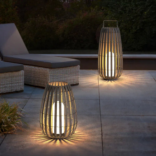 Outdoor Home Garden Solar lights, Rattan IP65 Waterproof Street Lamp Villa Courtyard Landscape Lawn Light For Garden Patio Fence - vue 7 sur 13