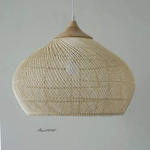 Suspension vintage d'Asie du Sud-Est Lampes en rotin de haute qualité Salon Restaurant Cuisine Luminaires Loft Luminaires - vue 3 sur 21