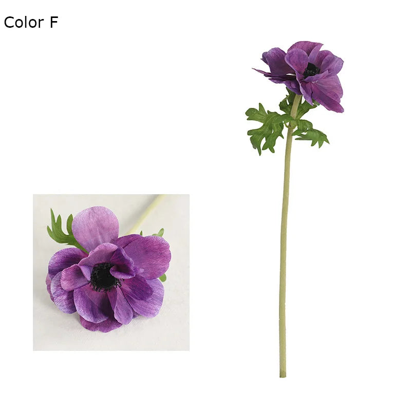 branche d'anémone fleurs artificielles décoration mariage table à domicile - vue 11 sur 12