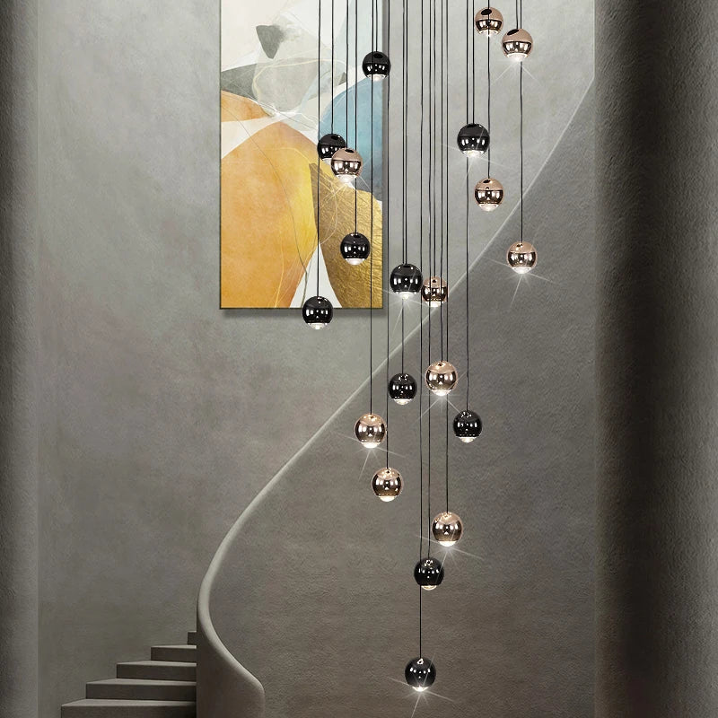 lustre sphérique led minimaliste de luxe pour hôtel - vue 5 sur 17