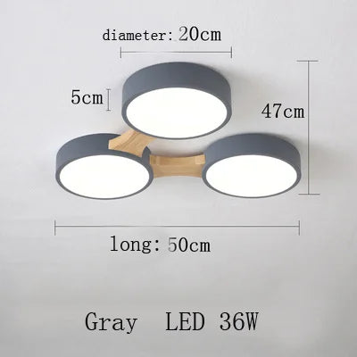 plafonnier moderne en bois avec éclairage led intérieur - vue 17 sur 36