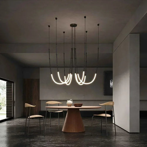 suspension led moderne pour décoration intérieure élégante et stylée - vue 3 sur 12