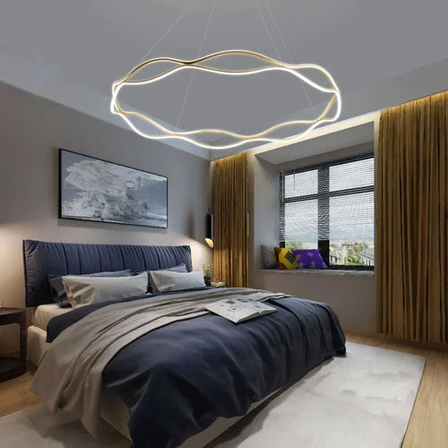 suspension moderne à led pour décoration intérieure élégante et luxueuse - vue 3 sur 18