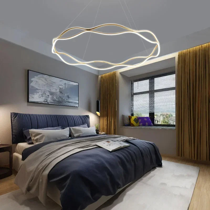 suspension moderne à led pour décoration intérieure élégante et luxueuse - vue 3 sur 18