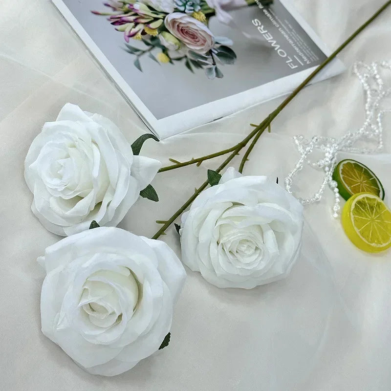 branches de roses artificielles en soie pour décoration élégante - vue 13 sur 40