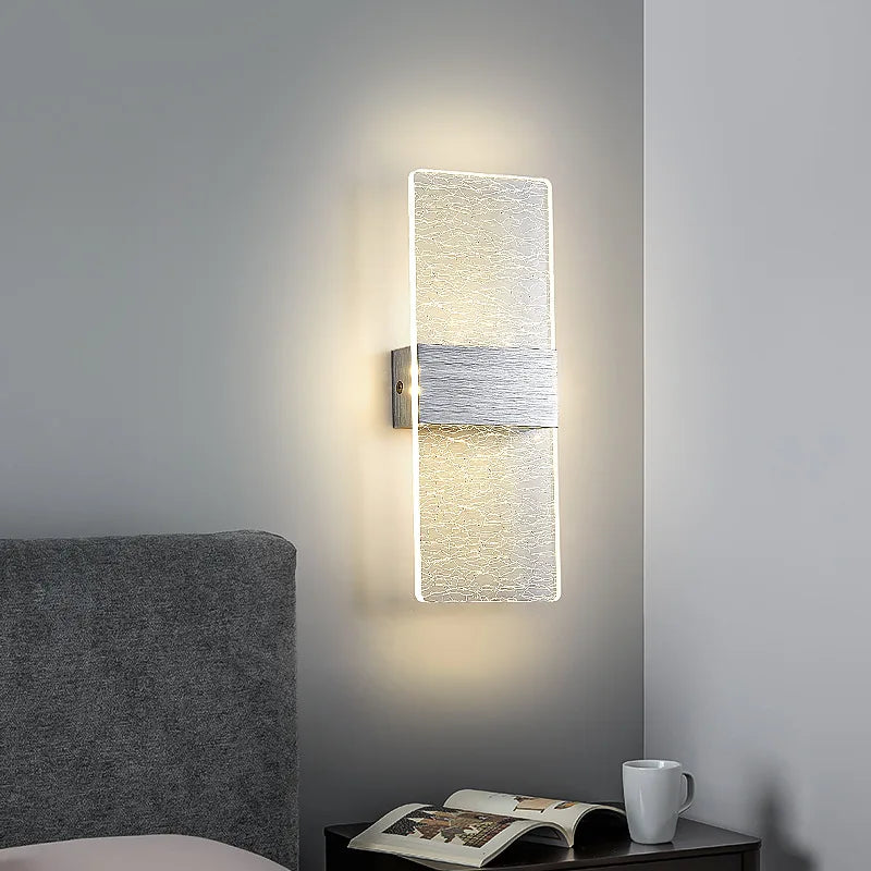 applique murale led nordique en acrylique doré brossé décoration intérieure - vue 5 sur 23
