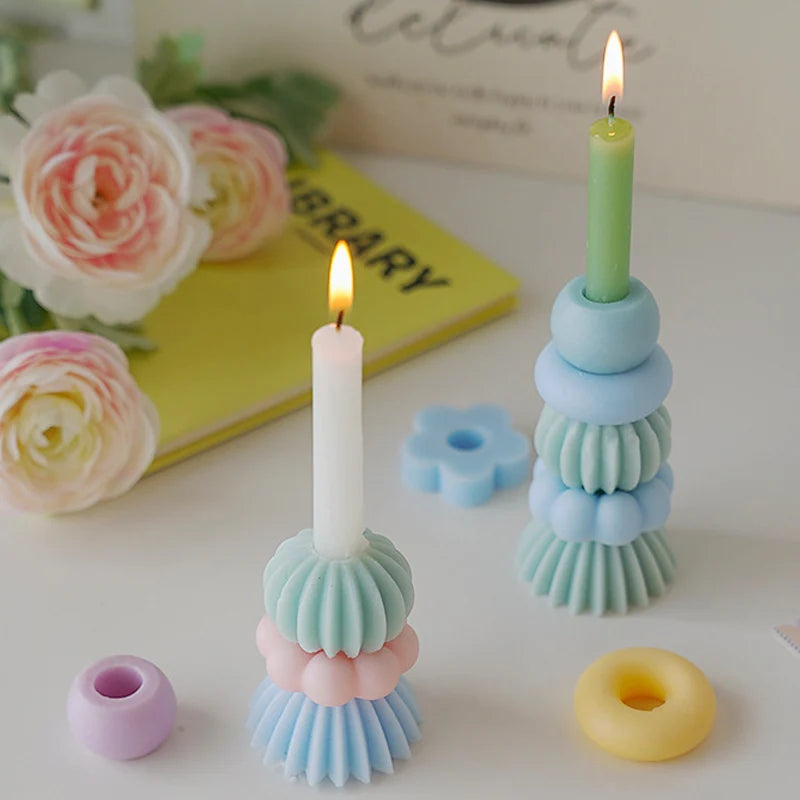 bougie parfumée empilable en cire de soja pour mariage et anniversaires - vue 2 sur 10