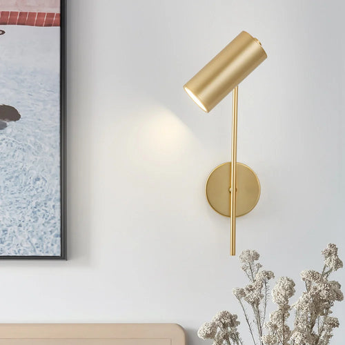 applique murale moderne rotative led avec long pôle interrupteur - vue 7 sur 10