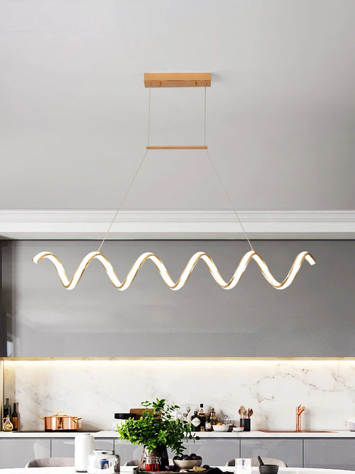 lustre postmoderne nordique en forme de vague pour intérieur - vue 6 sur 8