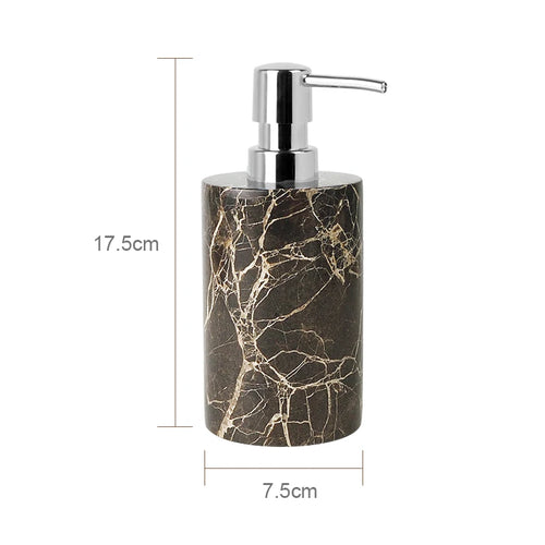 accessoires de salle de bain en marbre naturel ensemble luxe - vue 17 sur 27