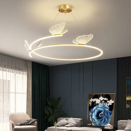 lustre papillon moderne design créatif pour décoration intérieure - vue 2 sur 9