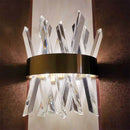 applique murale en cristal doré pour intérieur moderne