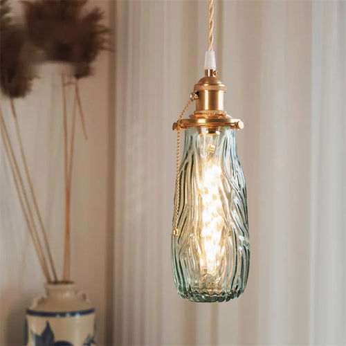 lustre nordique rétro en laiton avec interrupteur à tirage - vue 11 sur 12