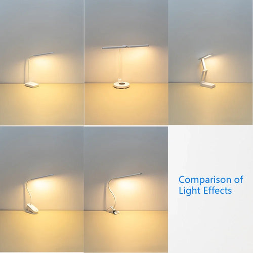 lampe de bureau tactile led pliable col de cygne protection des yeux - vue 3 sur 13