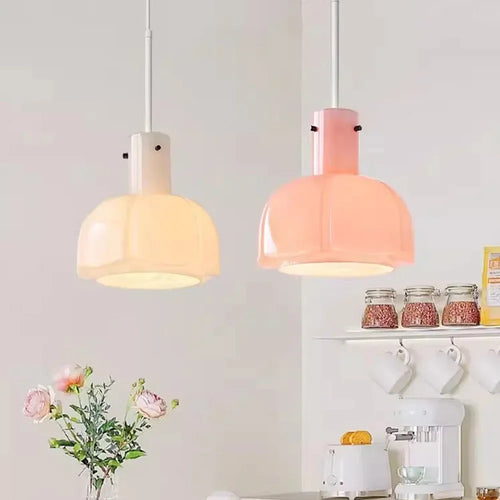 lampe led suspendue en verre design nordique pour intérieur - vue 4 sur 12