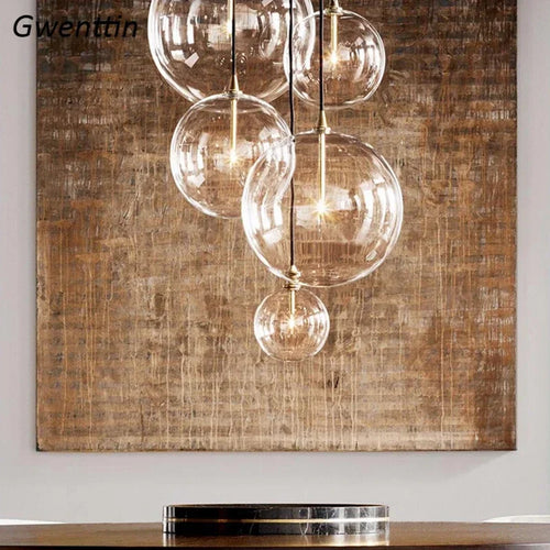 suspension en verre transparent pour un éclairage moderne décoratif - vue 4 sur 10