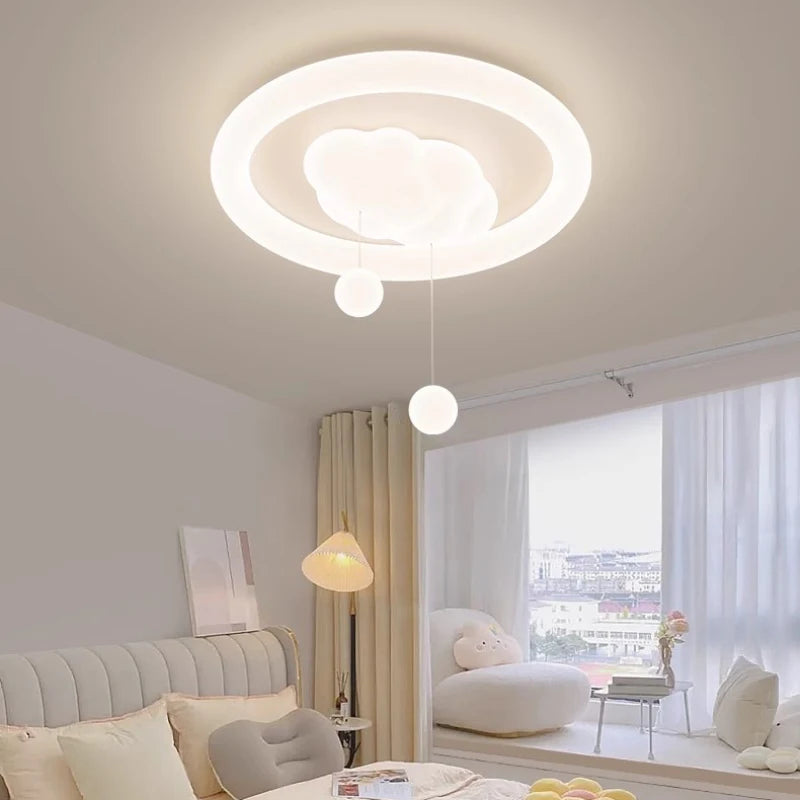 plafonnier nuage pour chambre d'enfant style crémeux et ludique - vue 5 sur 9