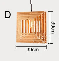 suspension en bois moderne style nordique goutte d'eau décorative idéale loft - vue 11 sur 11